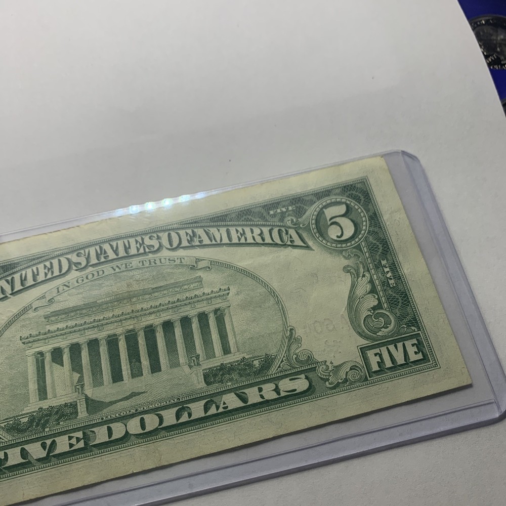 1963 $5 dollar red seal note