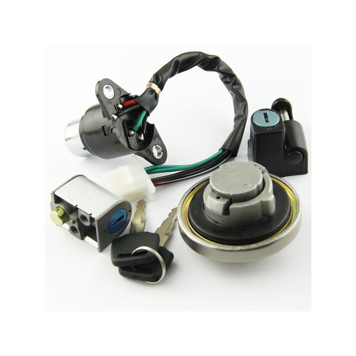 Ignition Switch (5 wires) Gas Cap Lock Set for Honda VTX1300 ALL models ALL YEAR