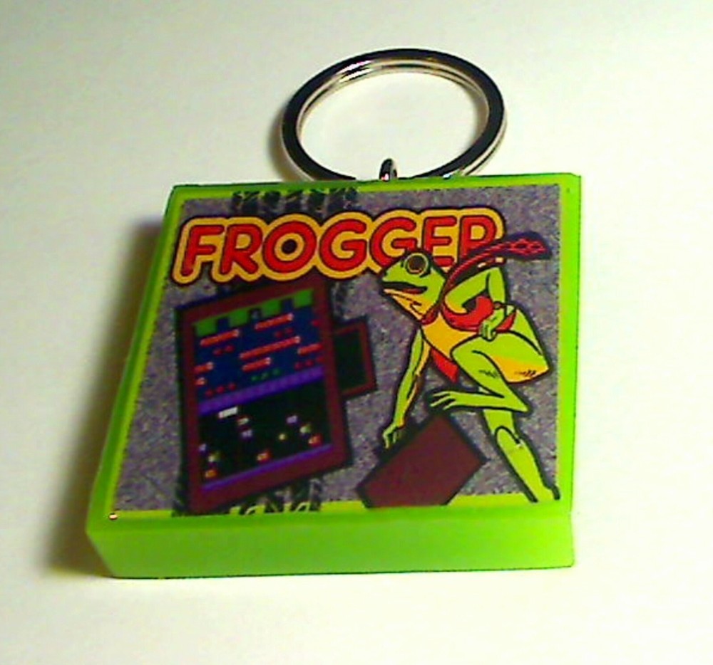 Frogger Arcade Coin Door accessory Keychain