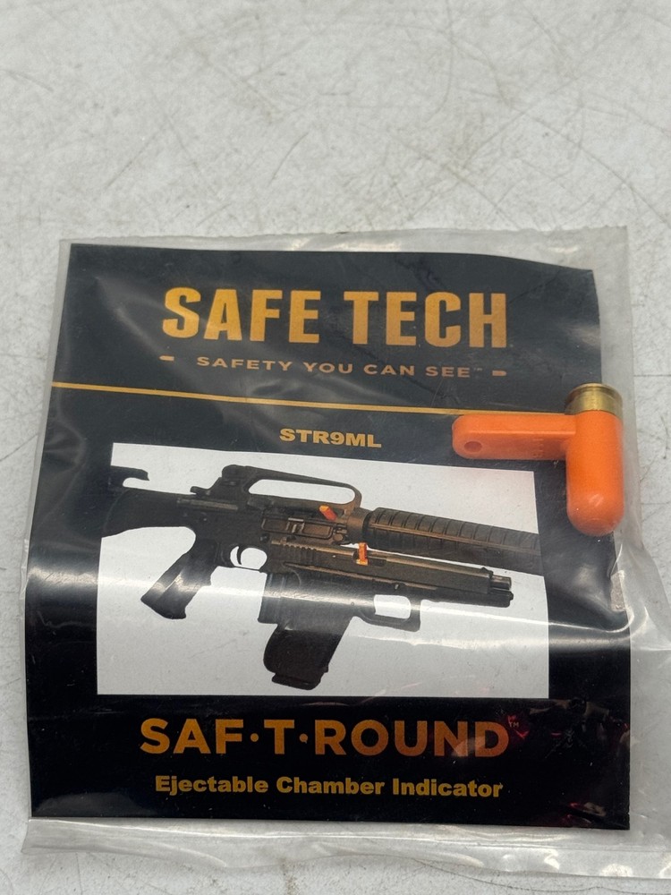 Safe Tech SAF-T-ROUND STR9ML 9mm Ejectable Empty Chamber Indicator Orange