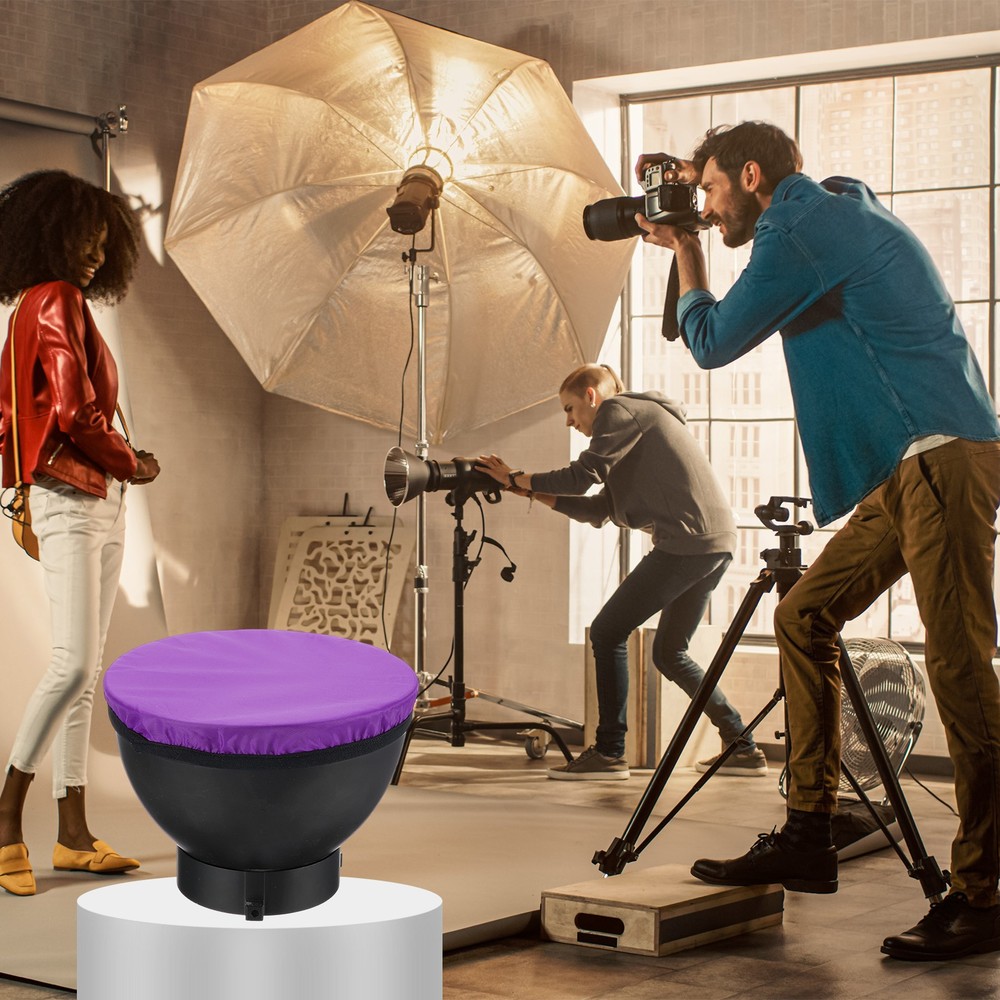 5pcs 7.1" x 7.1" Soft Mini Flash Bounce Diffuser Cap, for Flashlight, Purple