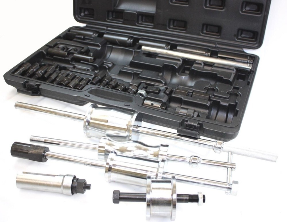 AUTO TRUCK DIESEL INJECTOR EXTRACTOR SLIDE HAMMER PULLER EXTRACTOR COMPLETE SET