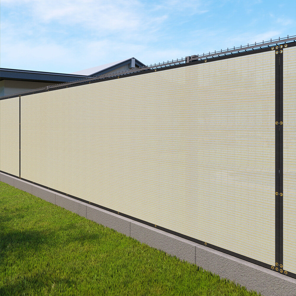 200GSM Fence Privacy Screen Cover Mesh 4' 5' 6' 8' x 50' Black Green Beige Brown