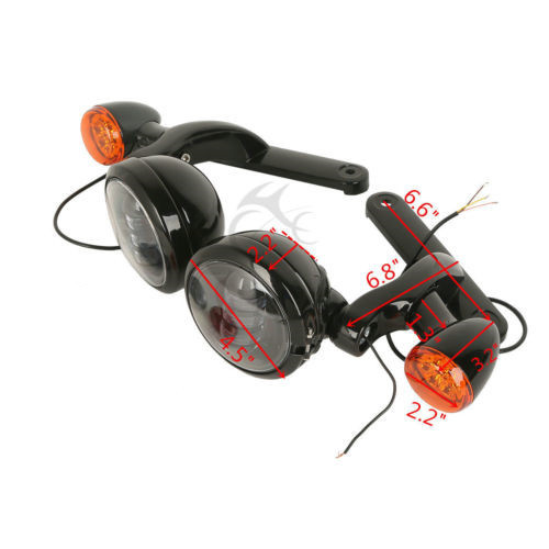 Spot Fog Light Bracket Turn Signal Fit For Harley Electra Street Glide 1997-2013