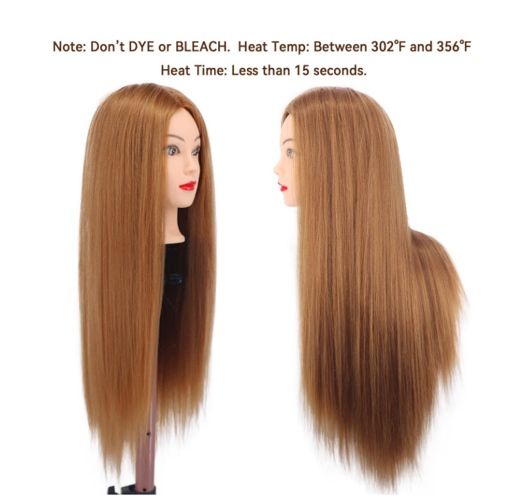 Mannequin Head 100% Real Hair Styling Training 26"-28" Manikin Cosmetology Hairs