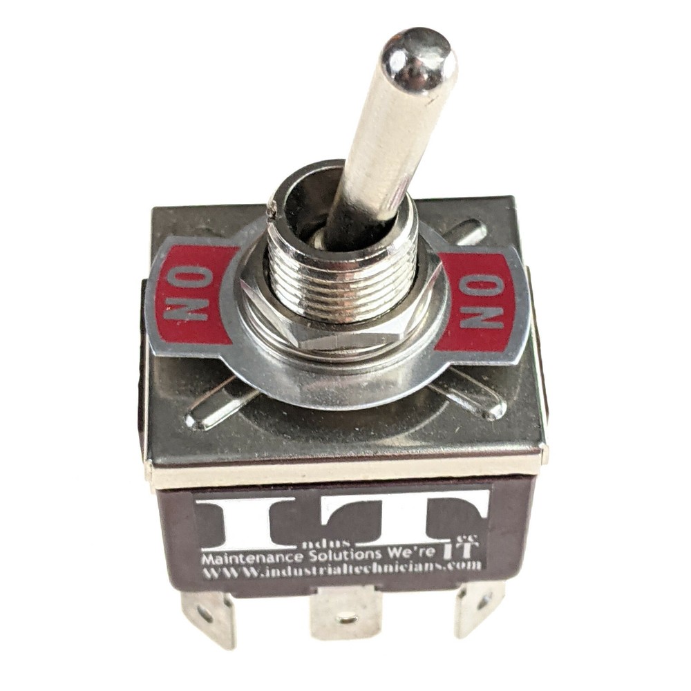 IndusTec 20A Toggle - Switch TPDT 2 Pos Maintained 9 pin Quick Plug Latching 12V