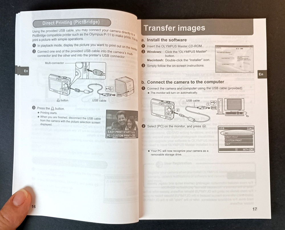 Olympus Digital Camera FE-180/X-745 BASIC MANUAL and QUICK START GUIDES * READ *