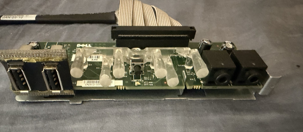 Front IO Power button Assembly + Cable 0TP004 0XT029 Dell Optiplex 780 Tested