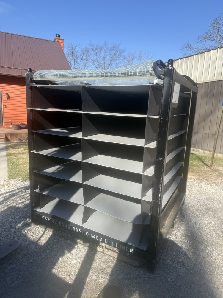 Industrial 48x45x51 Shipping  Stack Racking With Removable Storage Dins