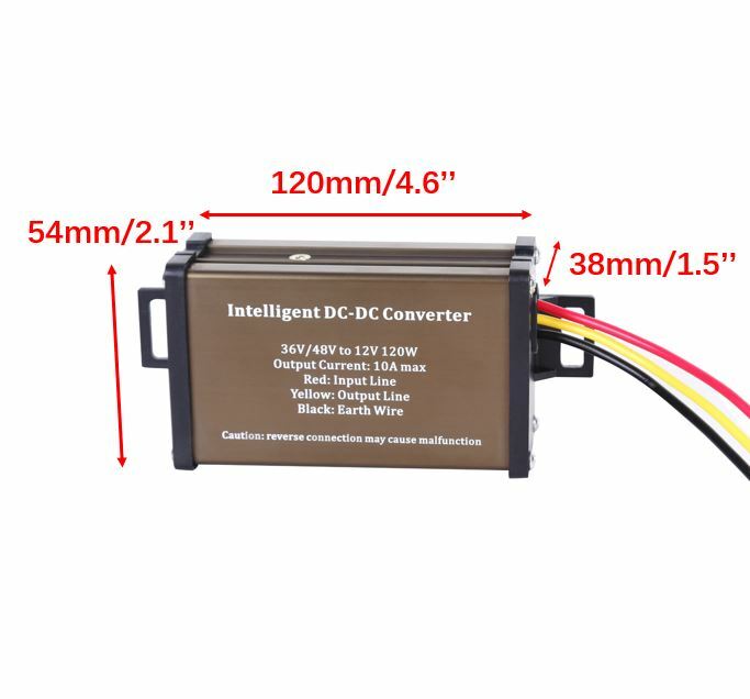 36V Golf Cart DC Step Down Converter Reducer Regulator 12V Output 10A Current