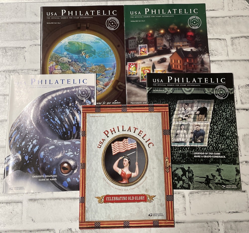Lot of 5 Issues From 2003 and 2004, USA Philatelic Catalogs, Stamp Collecting