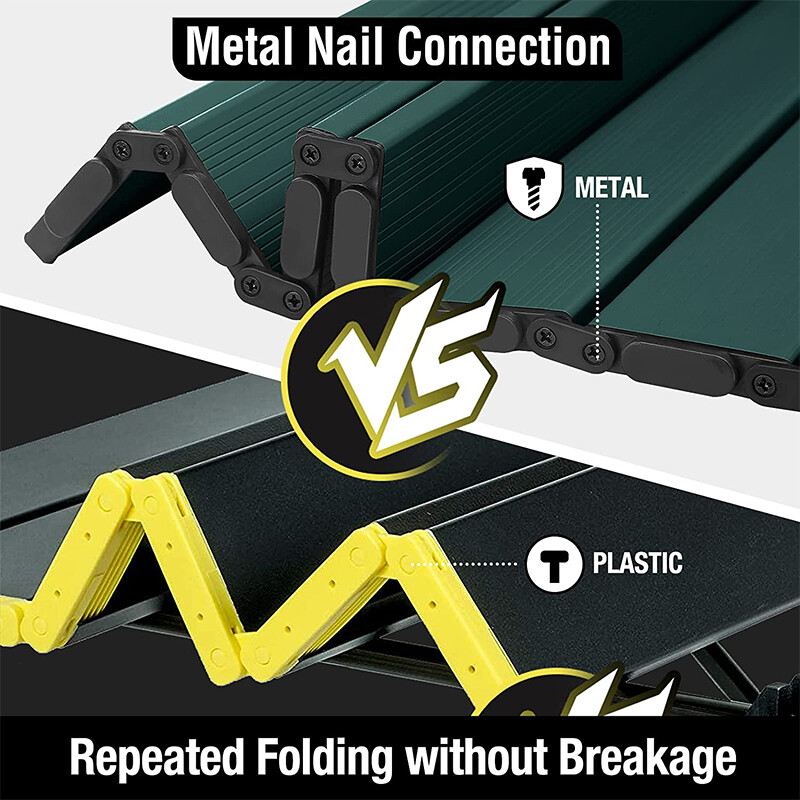 VILLEY Portable Camping Table with Adjustable Lightweight Folding Beach Table