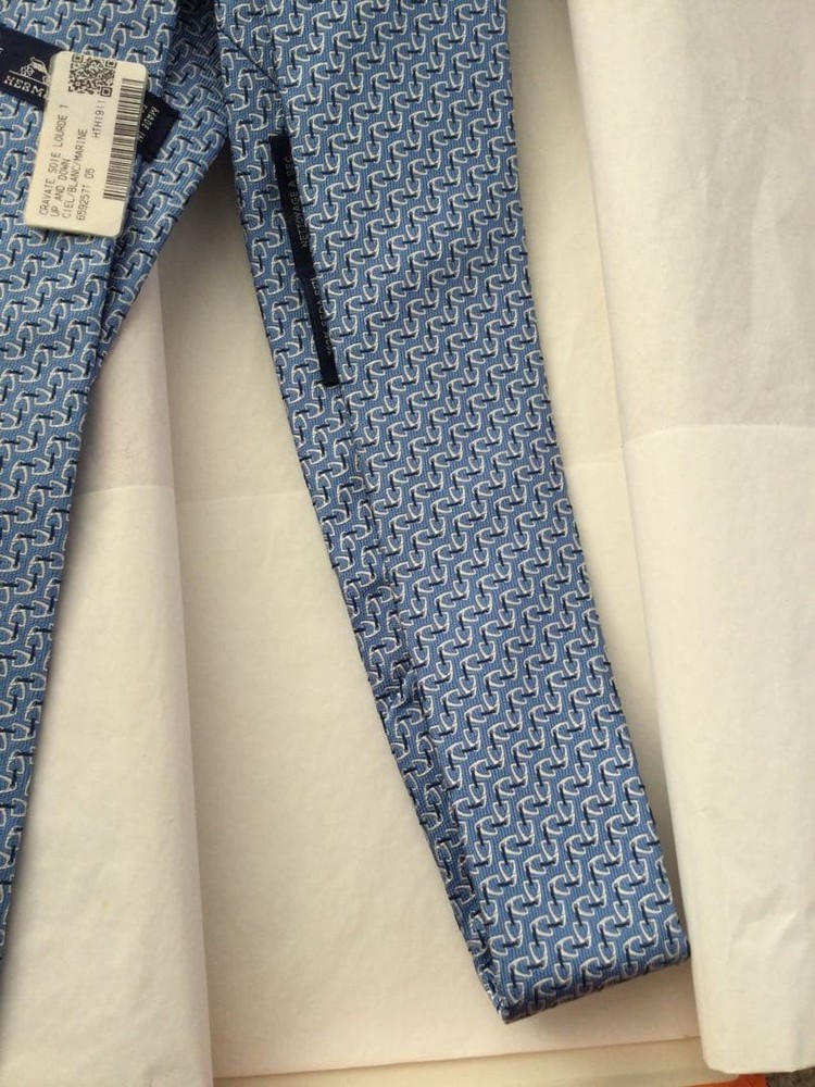 HERMES Tie Light Blue