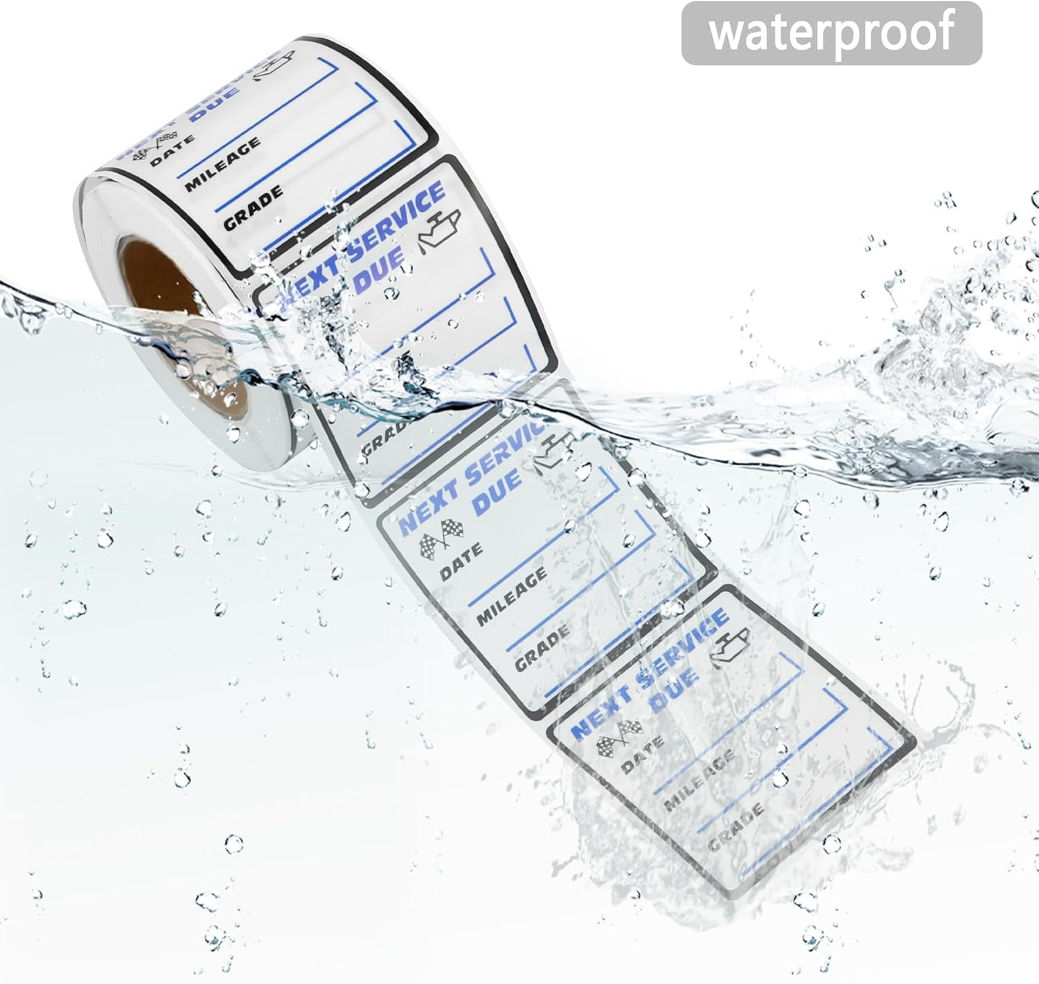 300PCS Car Oil Change Stickers 2x2 Removable Vinyl Next Service Due Labels *NEW*