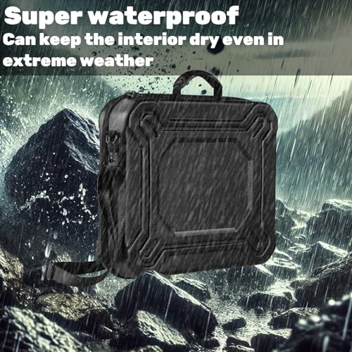 Starlink Mini Case-Durable PU Case with Custom Grooves Shoulder Strap & Handle