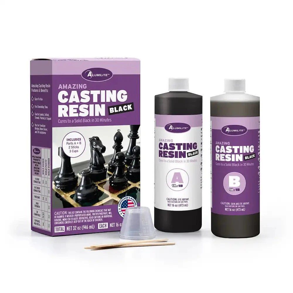 Black | Amazing Casting Resin | Alumilite | Resin for Craft Moulds