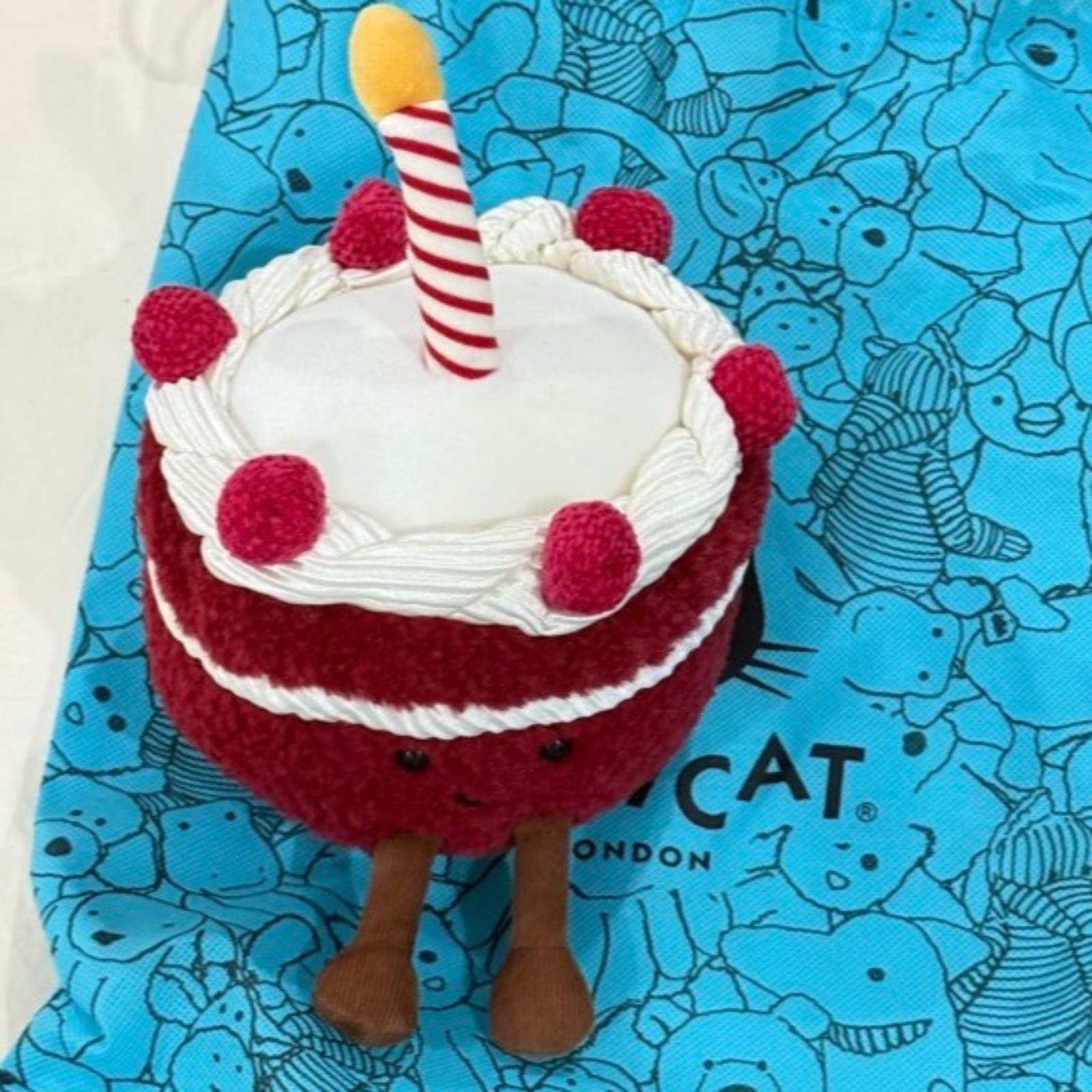 Jellycat Cute Red Amuseables Cheri Cake Food Plush Soft Stuffed Plush Toy Gift