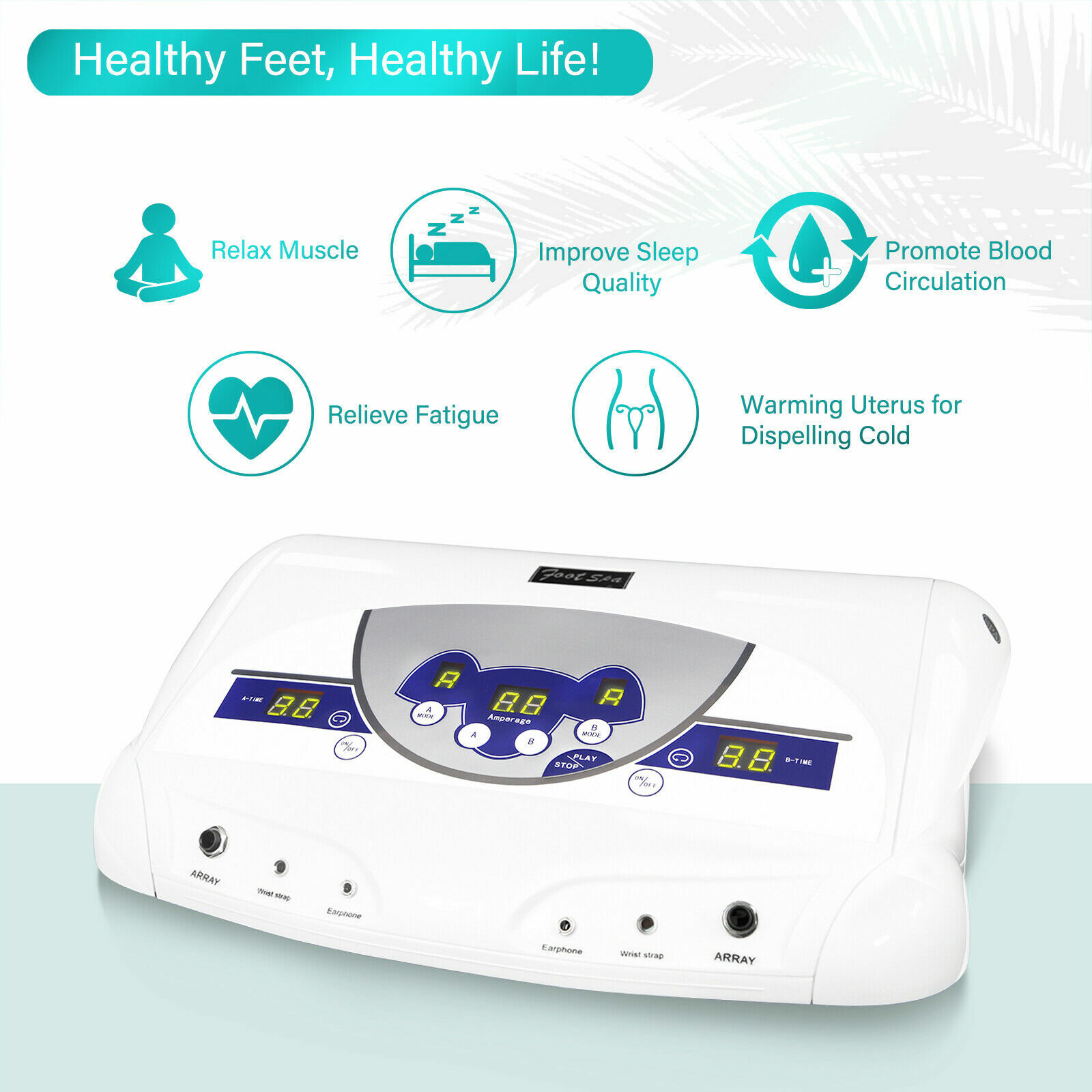 A/B Mode Cell Spa Fir Belt Chi Ionic Ion Detox Machine Foot Bath Aqua Cleanse