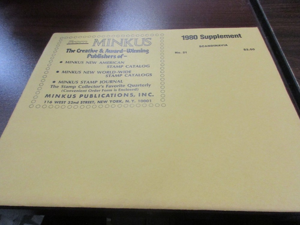 "MINKUS"  1980 SUPPLEMENT SCANDINAVIA  #21  W/FREE SHIPPING!!!
