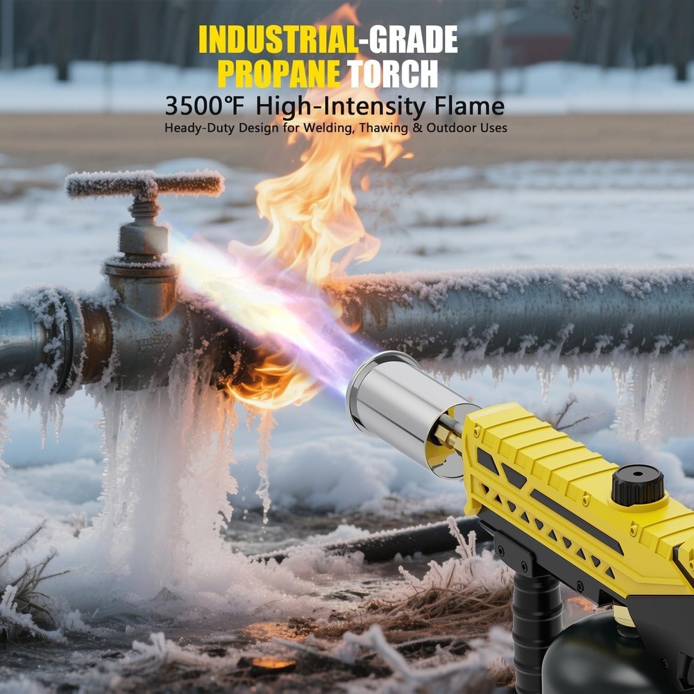Professional-Grade Propane Torch with Adjustable Flame for BBQ & Cooking
