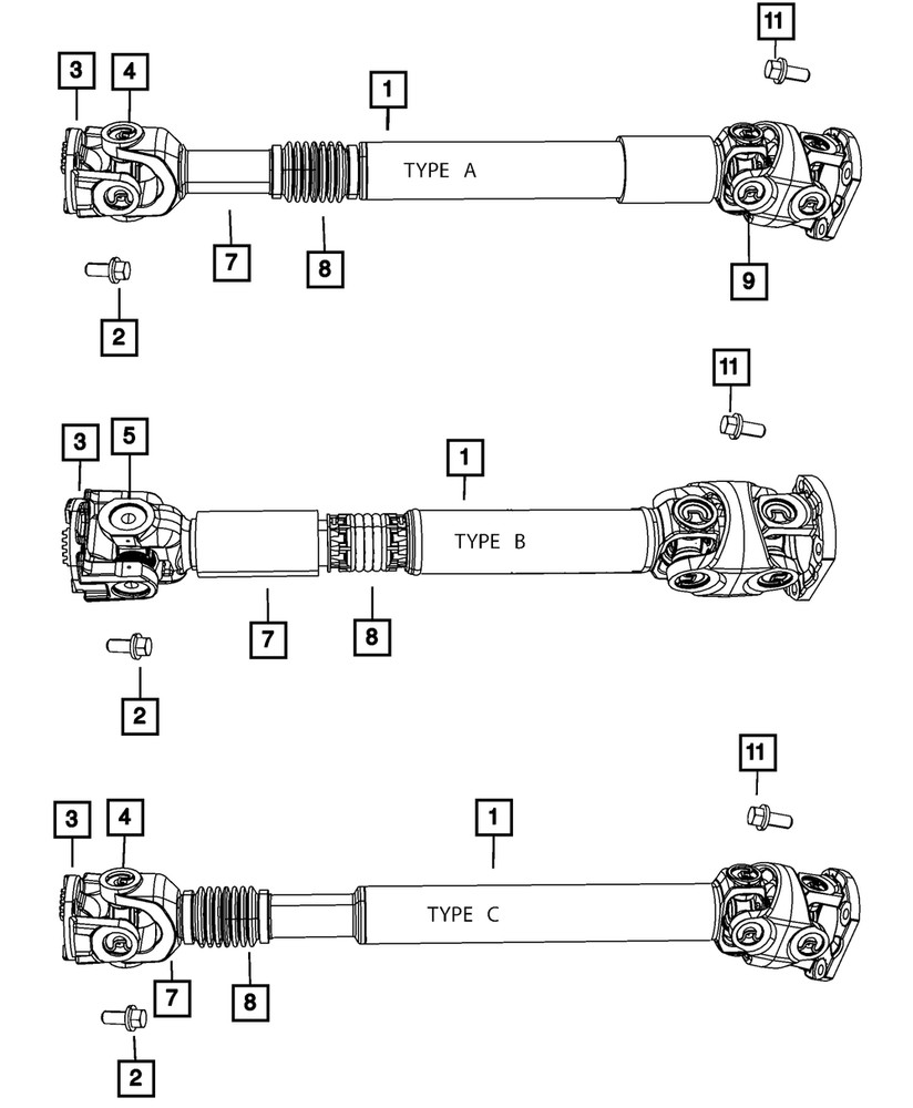 Genuine Mopar U-Joint Kit 68067351AB