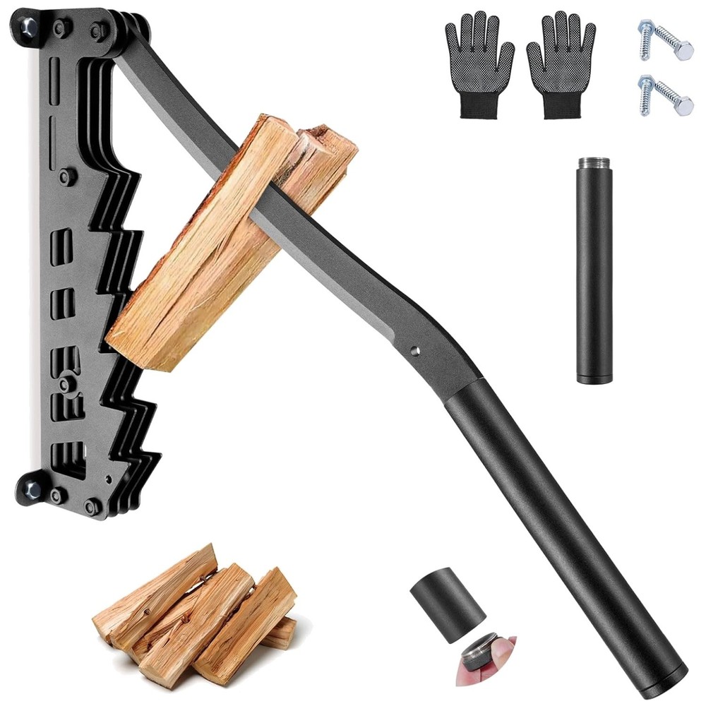 Wall Mounted Kindling Splitter - Unibody Structure for Safe Softwood Splitting