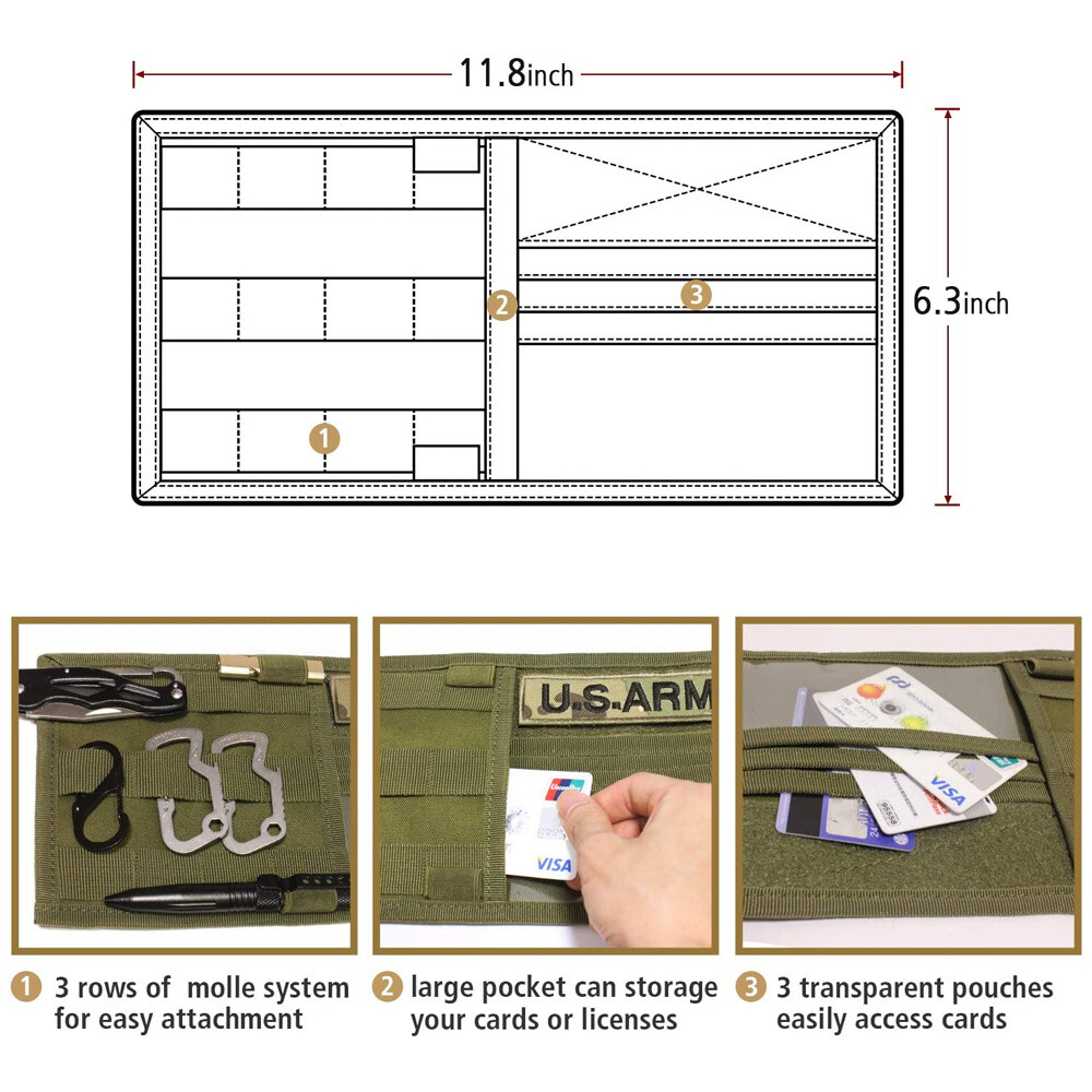 Tactical Visor Organizer - MOLLE Adjustable Visor Organizer for Your Car
