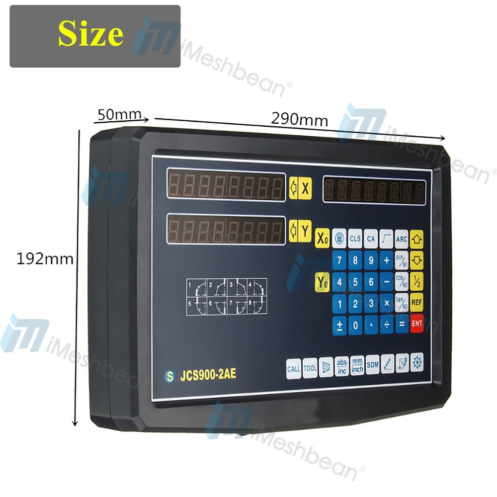Digital Readout 12" & 30" Linear Scale w/ DRO 2 Axis Kit for Bridgeport Mill