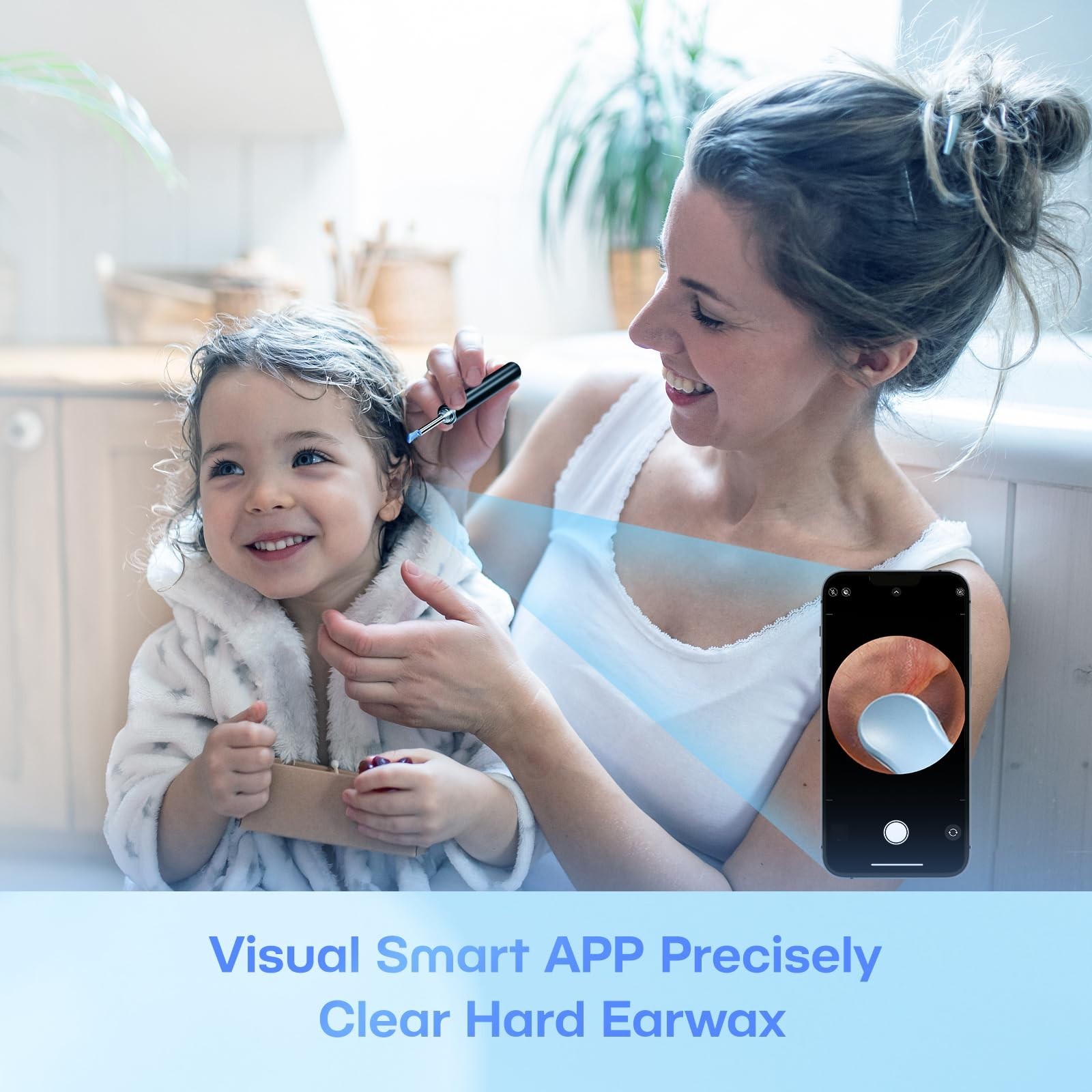 Wireless Ear Wax Remover Set, 1296P Camera HD Ear Endoscope Spoon Pick Tools.