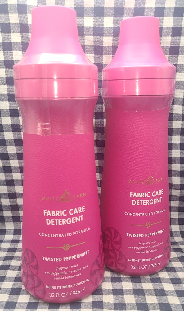 2-Pack NEW Twisted Peppermint LAUNDRY Detergent 32 oz Bath & Body Works