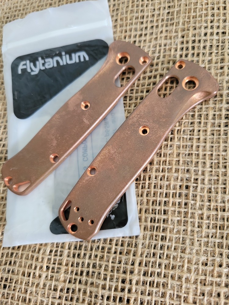 Flytanium Fits Benchmade Mini Bugout Stonewash Finish Copper Construction 676