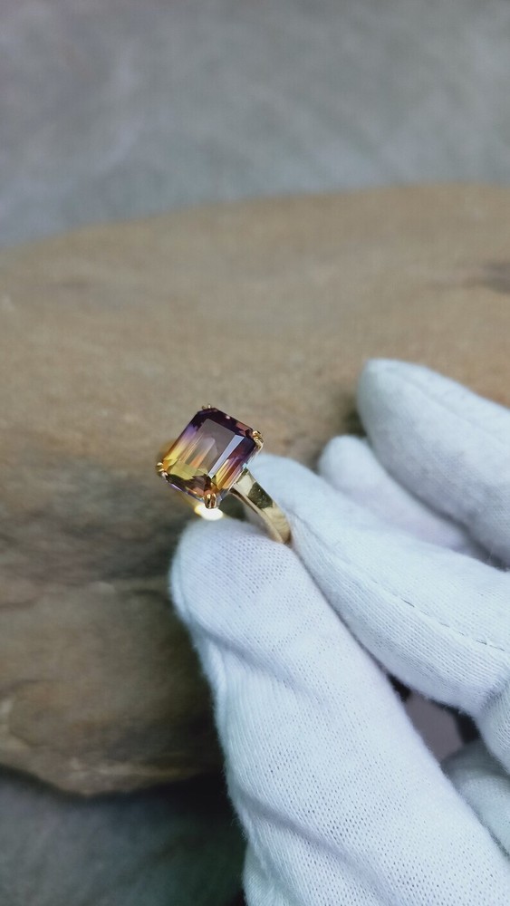 Ametrine Doublet Quartz Ring, 925 Sterling Silver Ring, Ametrine Handmade Ring