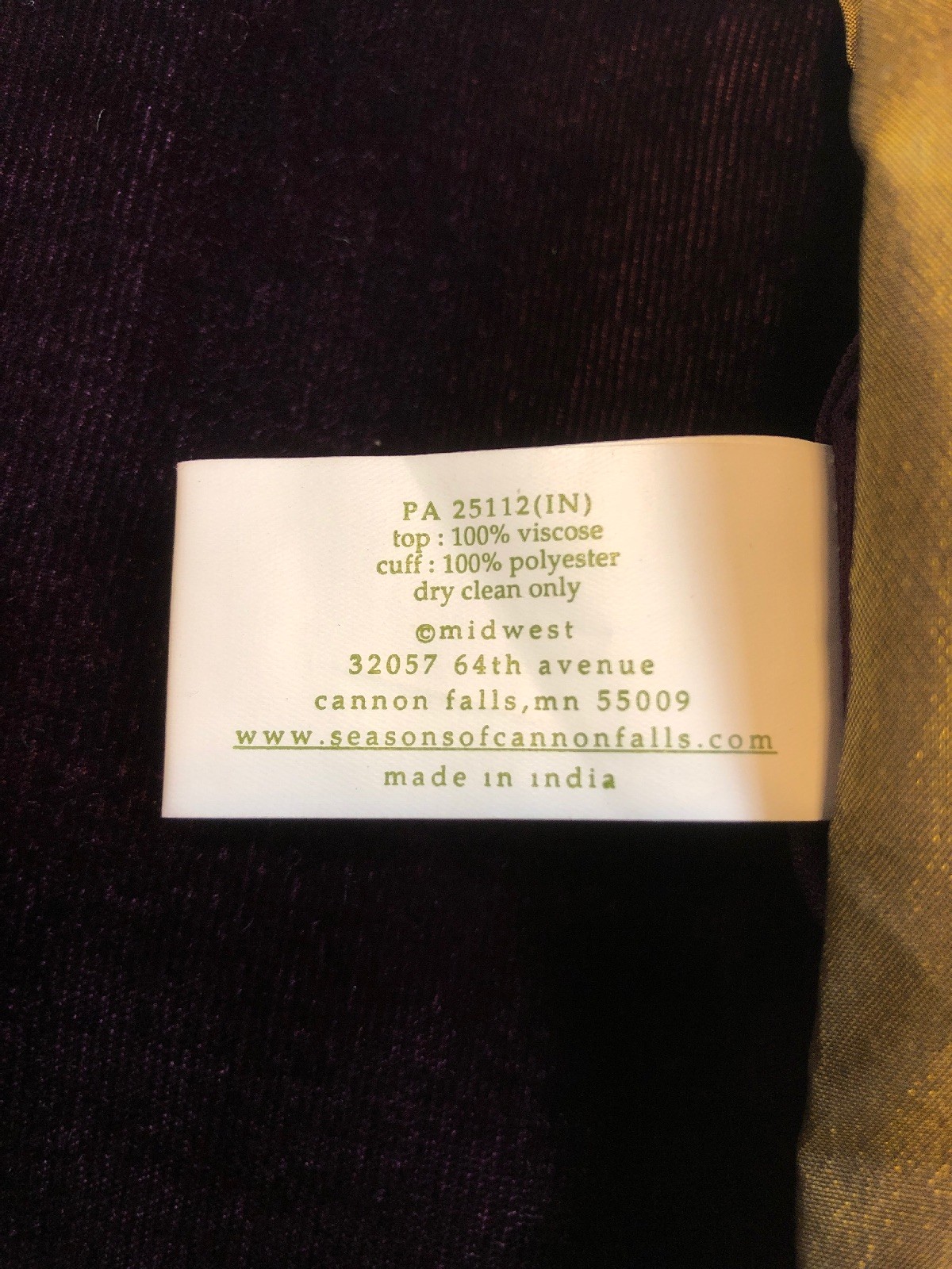 2 Christmas Stockings Wine Lover Wine Velvet Olive Green W Grapes Cannon Falls