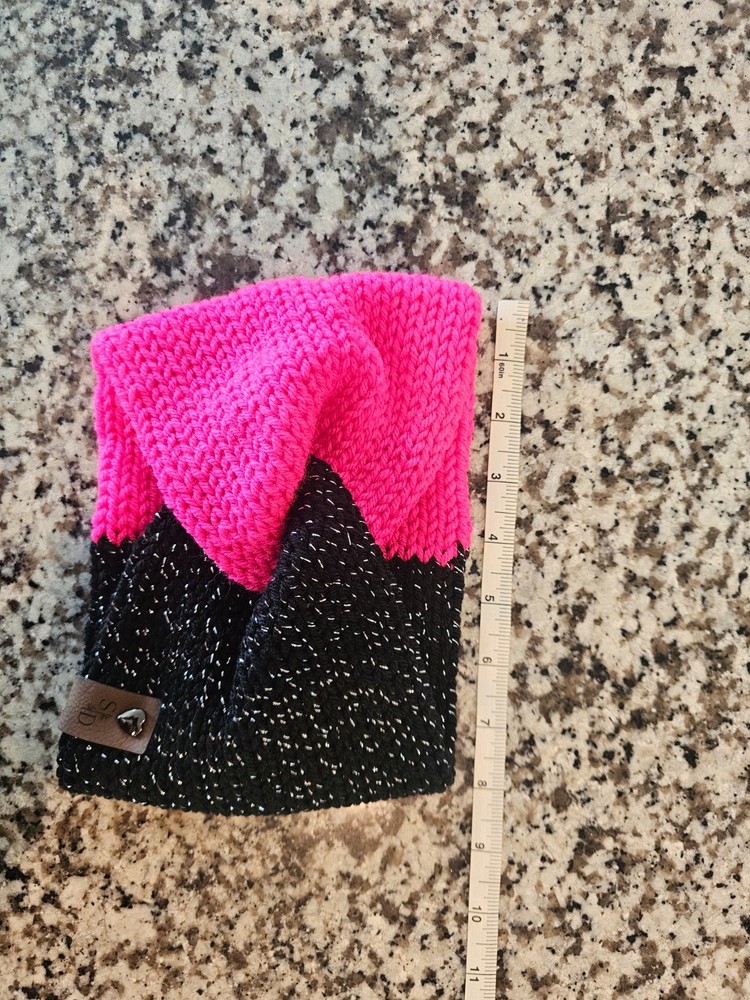 Hand knit twisted ear warmer