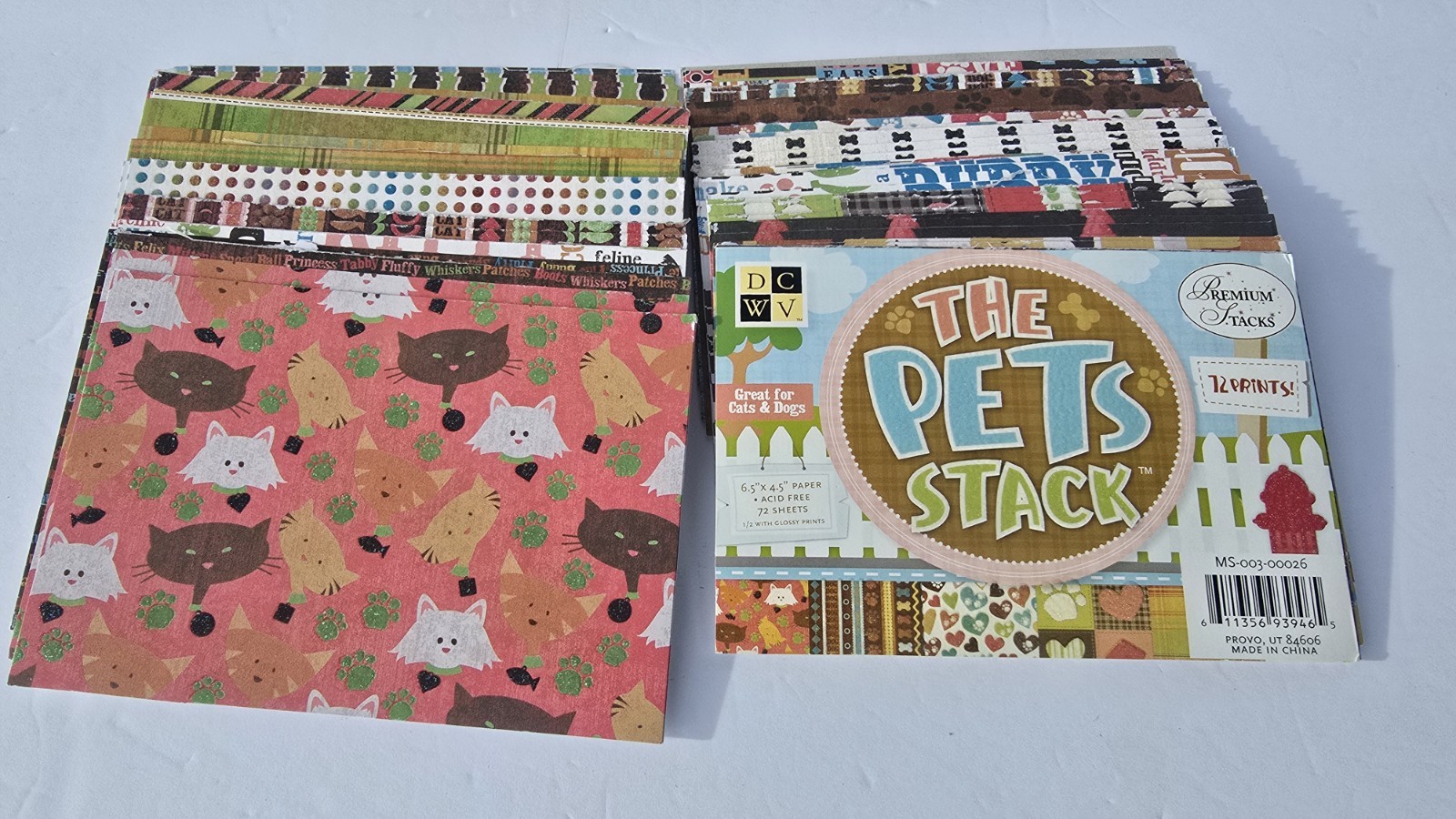 Paper Stack Sets- Pets School Flowers Pattern Solid Color New Open See Photos