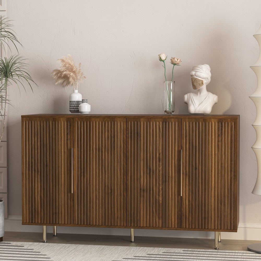 Modern Sideboard Buffet Cabinet Storage with Doors Drawer Adjustable Shelf