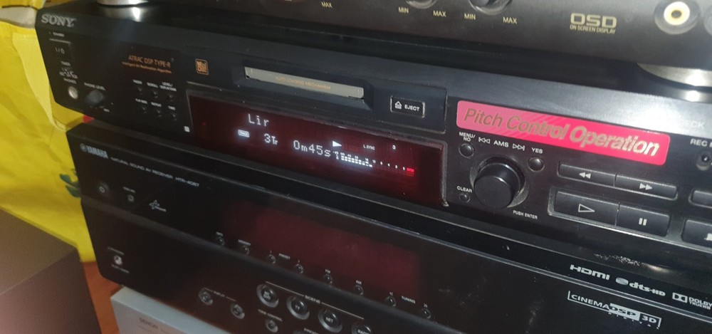 SONY MINIDISC RECORDER WITH VOLUME CONTROL SPEED CONTROL REMOTE