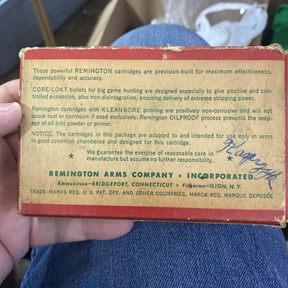 Vintage Remington Kleanbore 30-06 Empty Box W/insert