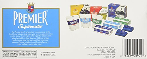 Premier King Size Light Cigarette Tubes [5-Boxes]