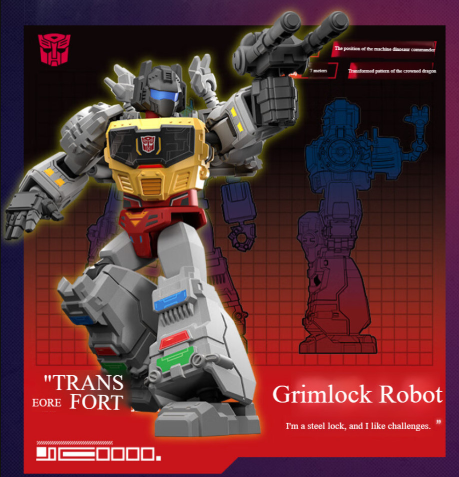 Grimlock Robot Transformers Blokees Galaxy Version 2nd 10.5cm Assembled Figure