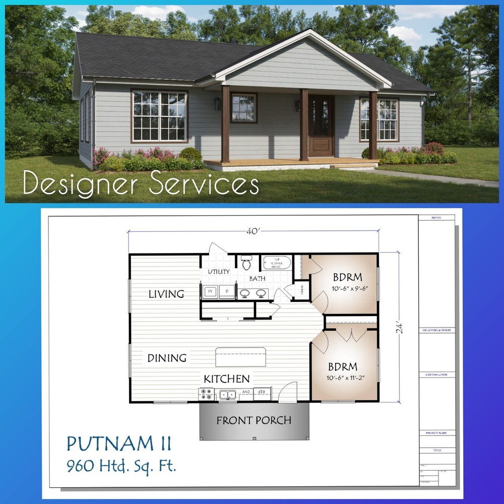 Putnam House Plan 960 Heated Square Feet