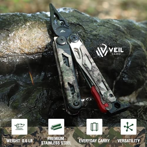Multitool, 18 in 1 Multitool Pliers with Fire Starter, Window 18-in-1 Camo