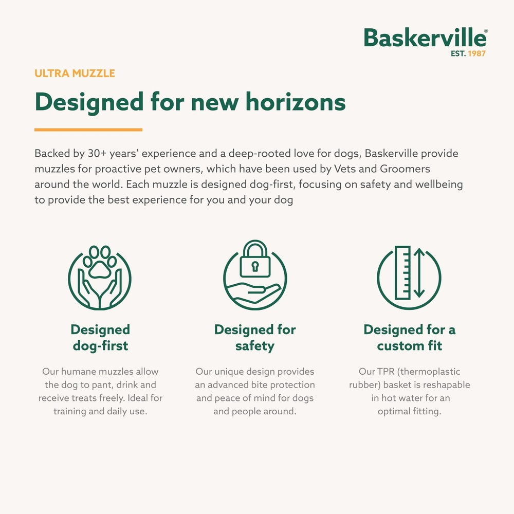 Ultra Dog Muzzle for Large Dogs - Prevent Chewing, Biting, and Allow Panting