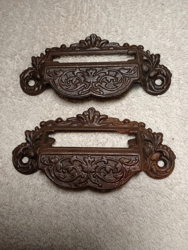 Drawer Pull, Vintage, Brass, Pair