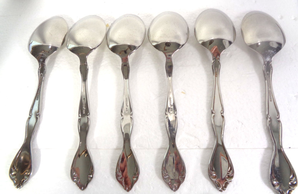 ONEIDA Cantana MIXED Stainless Flatware 6 Four Piece Settings NO SALAD FORK READ