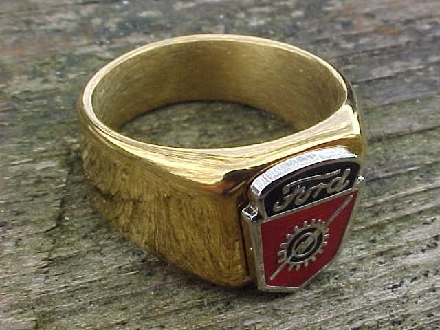 1950s 1960s FORD TRUCK LOGO GOLD CHROME RING #13 NOS HI- QUALITY CLASS