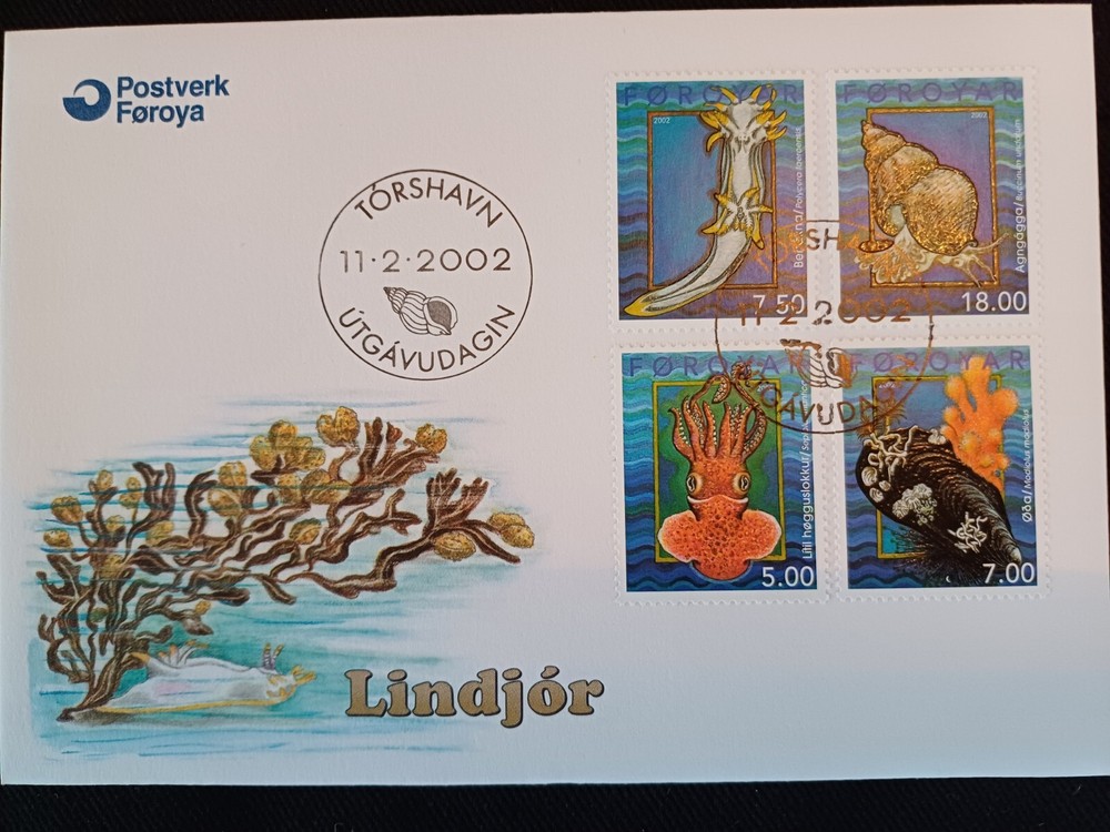 Faroe Islands 2002 Cachet FDC Molluscs