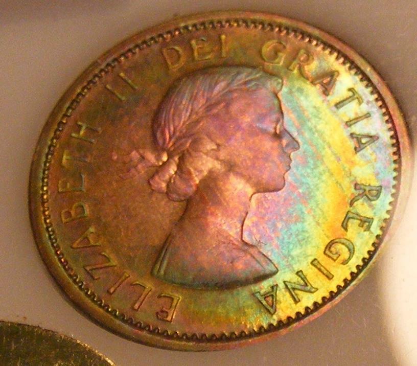 1961 Canada Proof Like Set W/ AWESOME Rainbow Toned Cent !!