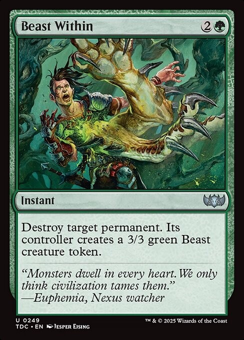Beast Within 249 U Normal TDC MTG NM