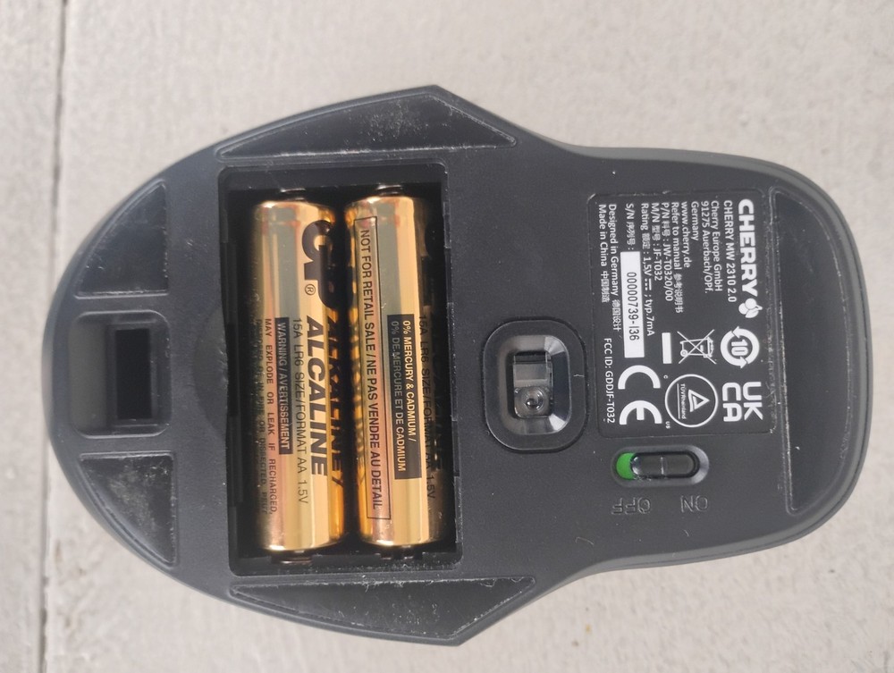 Cherry MW 2310 2.0 Wireless Mouse JWT0320 Missing The DONGLE